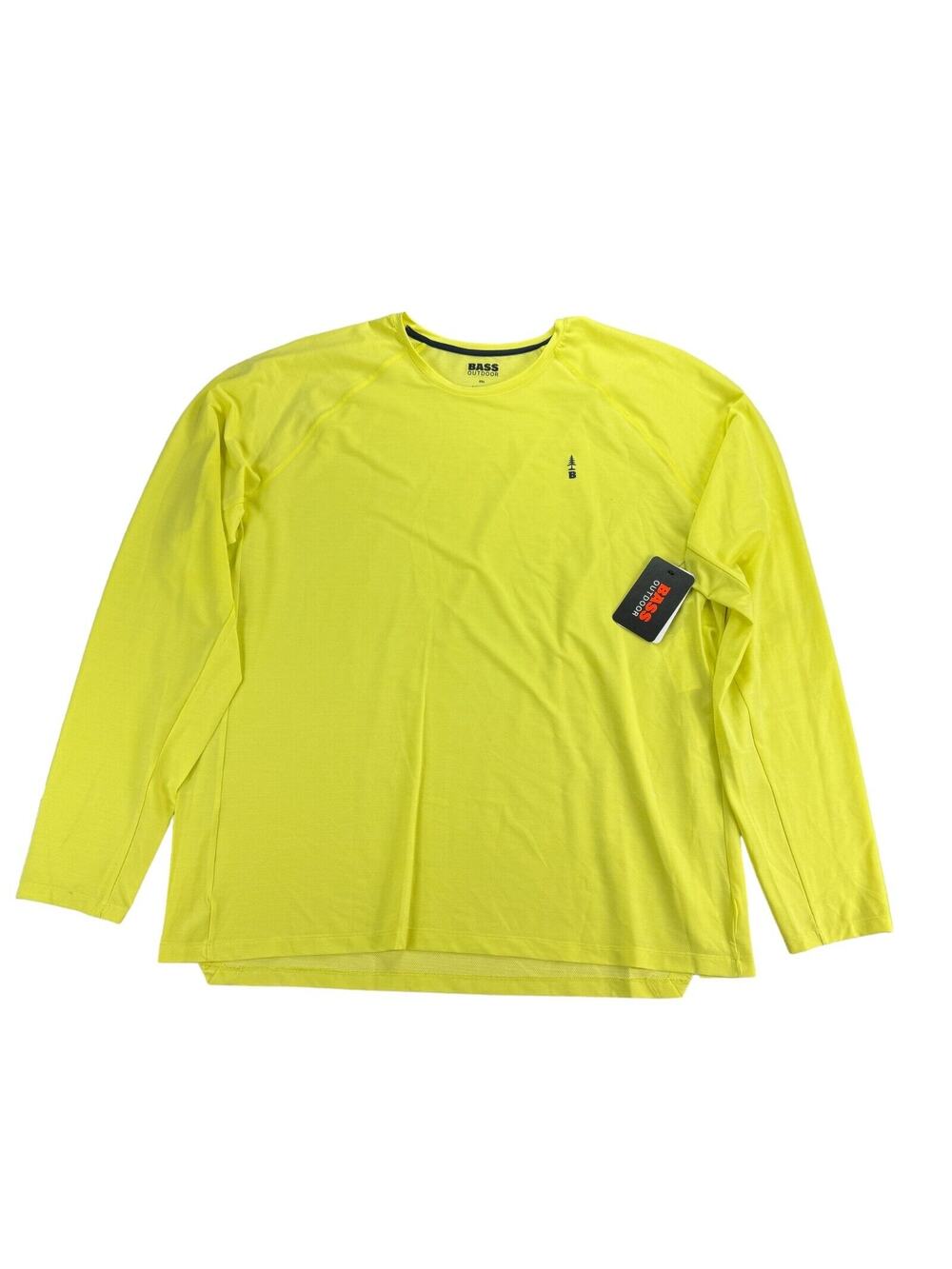 Bass Outdoor Mens Path Performance Long Sleeve Crewneck T-Shirt Yellow 2XL